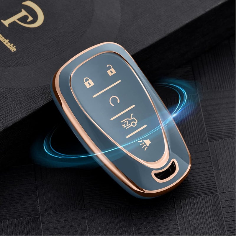 ELOHEI for Chevy Key Fob Cover Case Shell Cover TPU Protector Holder for Chevrolet 2020 2019 2018 2017 2016 Chevy Malibu Camaro Cruze Traverse Spark Equinox Sonic Volt Bolt(Fits 5 Buttons) - Image 5